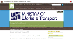 Desktop Screenshot of mowt.gov.tt
